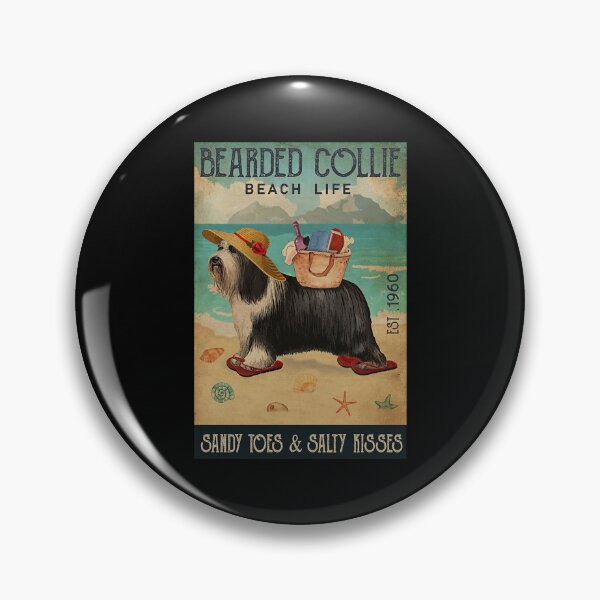 Item preview, Bearded Collie Dog Beach Life Art Print designed and sold by Hahoangshop.