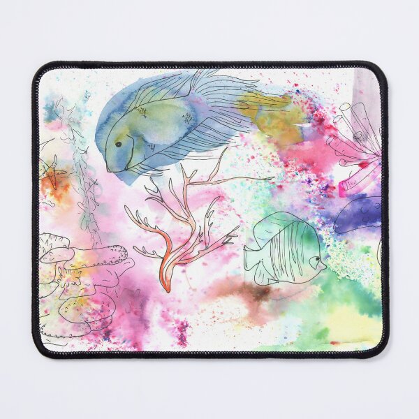 Item preview, Tropical Reef Sticker Sheet - Watercolor Jellyfish, Coral & Fish Stickers designed and sold by FaireWaveArt.
