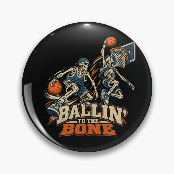 Artikelvorschau, Ballin’ To The Bone – Vintage Skeleton Basketball Grafik entworfen und verkauft von PhilllandArt.