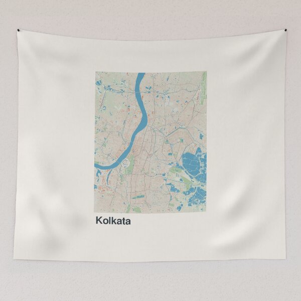 Item preview, Kolkata Minimalistic Map Art designed and sold by MapsNerd.