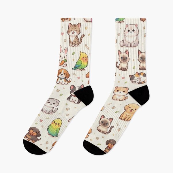 Item preview, Cute Kawaii Pets Seamless Pattern designed and sold by lungpleecha.