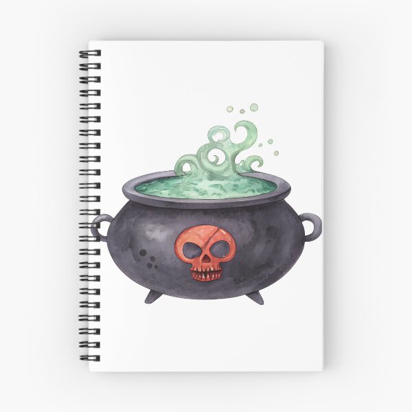 Item preview, Watercolor Witch Cauldron with Green Potion designed and sold by AlinaMel.