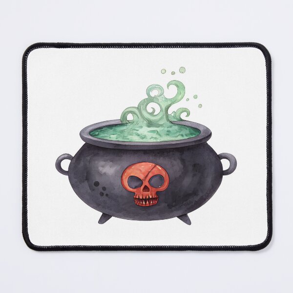 Item preview, Watercolor Witch Cauldron with Green Potion designed and sold by AlinaMel.
