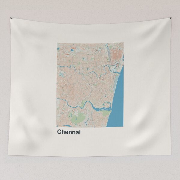 Item preview, Chennai Minimalistic Map Art designed and sold by MapsNerd.