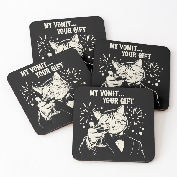 Item preview, My Vomit Your Gift Funny Cat Meme designed and sold by Gaga de mon chat.