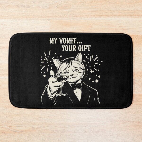 Item preview, My Vomit Your Gift Funny Cat Meme designed and sold by Gaga de mon chat.