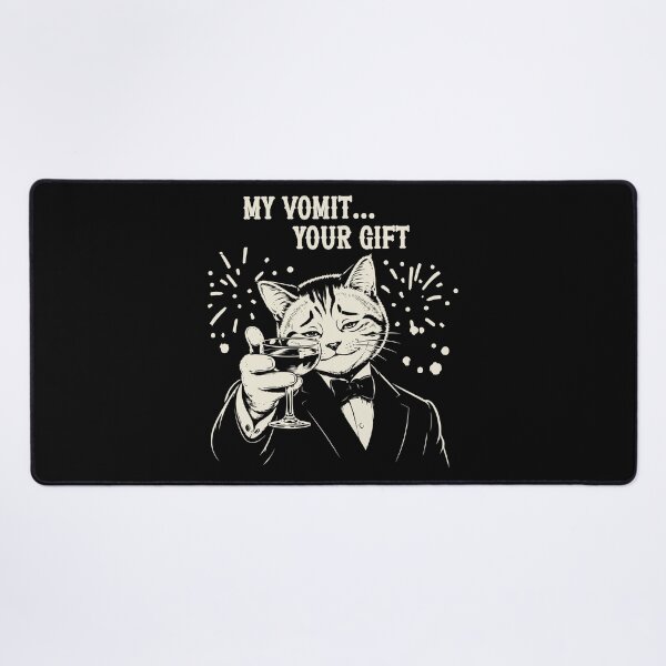 Item preview, My Vomit Your Gift Funny Cat Meme designed and sold by Gaga de mon chat.