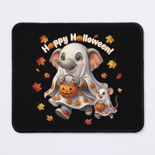 Item preview, Happy Halloween Cute Running Ghost Elephant and Mouse designed and sold by BonnieGlam13.