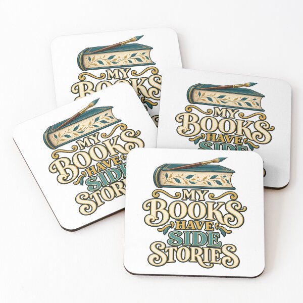 Item preview, My Books Have Side Stories Book Painter Pun designed and sold by UrbanCanvvas.