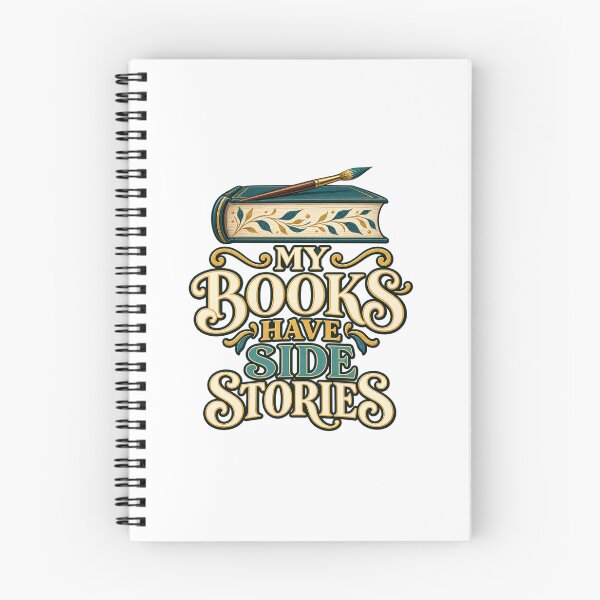 Item preview, My Books Have Side Stories Book Painter Pun designed and sold by UrbanCanvvas.