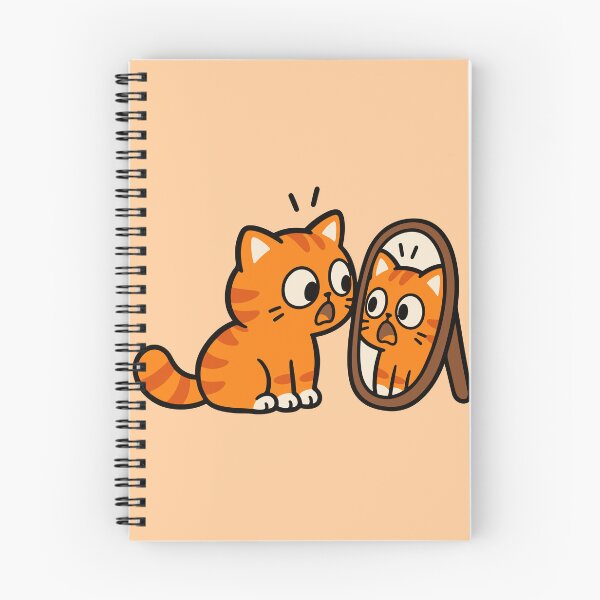 Item preview, Funny Orange Tabby Cat Looking in Mirror – Cute Cartoon Cat designed and sold by MewMade.