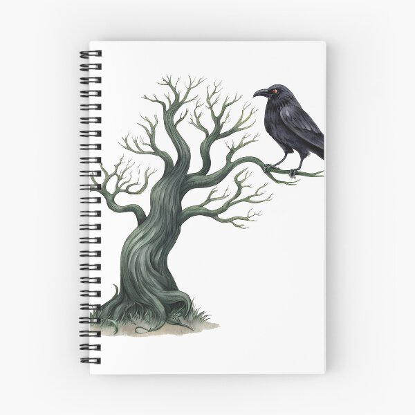 Item preview, Watercolor Black Raven on Spooky Dead Tree designed and sold by AlinaMel.