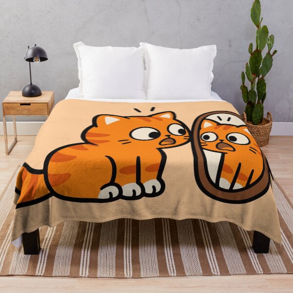 Item preview, Funny Orange Tabby Cat Looking in Mirror – Cute Cartoon Cat designed and sold by MewMade.