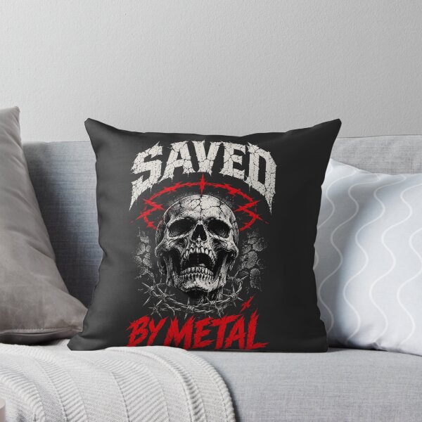 Item preview, Camiseta Saved By Metal Skull Halo Barbed Wire designed and sold by SKELORRA.