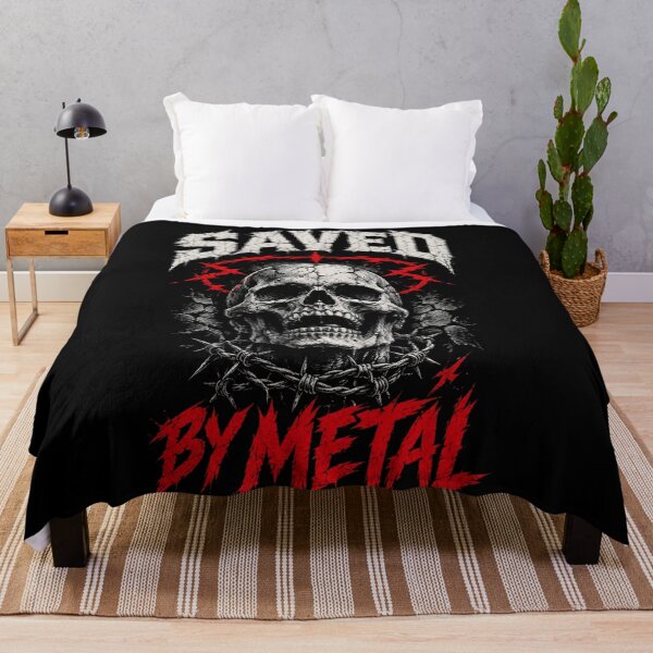 Item preview, Saved By Metal Skull Halo Barbed Wire Shirt designed and sold by SKELORRA.