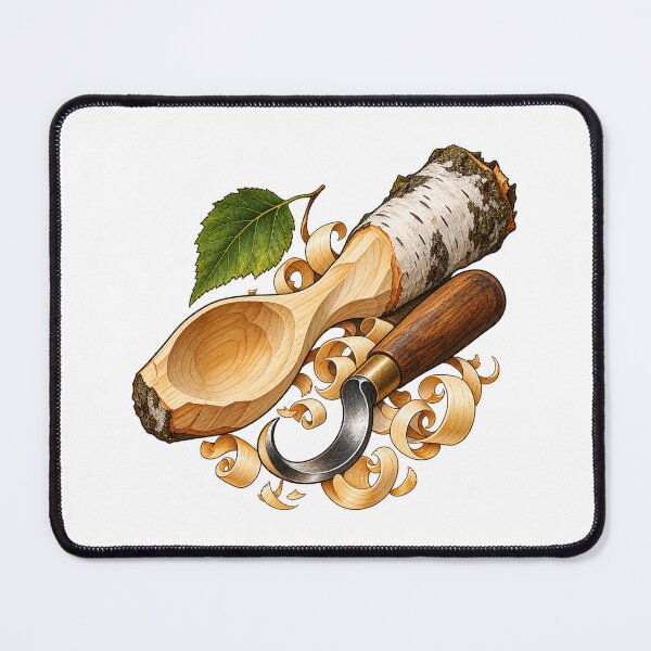 Item preview, Greenwood Spoon Carving Hook Knife Art designed and sold by UrbanCanvvas.