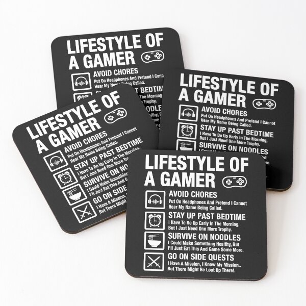 Item preview, Lifestyle of a Gamer Funny Video Gaming Checklist designed and sold by ShirtWreck.