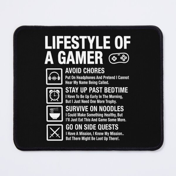 Item preview, Lifestyle of a Gamer Funny Video Gaming Checklist designed and sold by ShirtWreck.