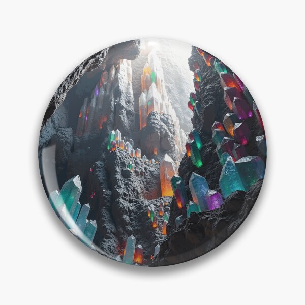 Item preview, Colorful Gemstones Inside Dark Cave designed and sold by TavNorth.