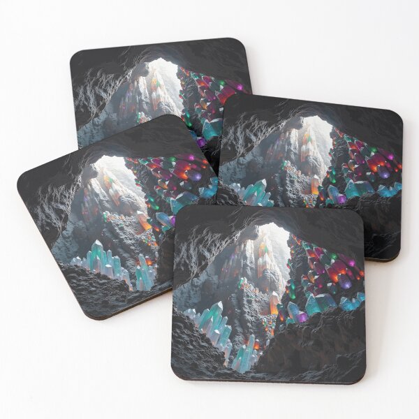 Item preview, Colorful Gemstones Inside Dark Cave designed and sold by TavNorth.