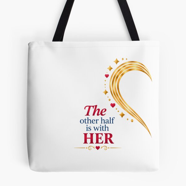 Item preview, The Other Half Is With HER – Men’s Matching Couple T-Shirt designed and sold by ManaKural-Arts.
