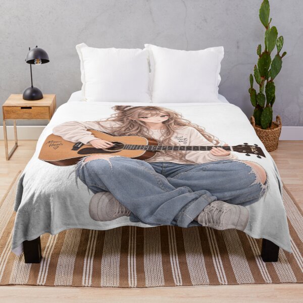 Item preview, Anime Girl Playing Guitar designed and sold by GRFORA.