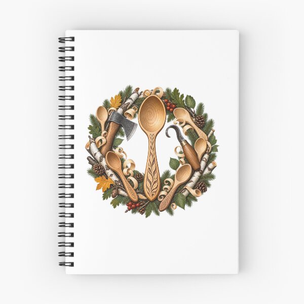 Item preview, Sloyd Spoon Carver Woodland Wreath designed and sold by UrbanCanvvas.