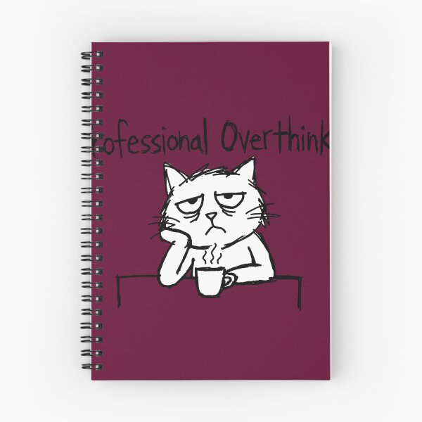 Item preview, Professional Overthinker Cat - Tired Cat at Desk - Anti Design Funny Sticker designed and sold by Htkester1.