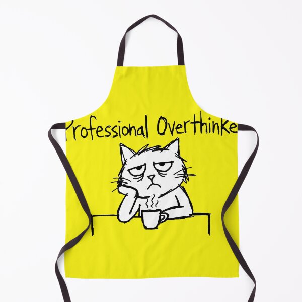 Item preview, Professional Overthinker Cat - Tired Cat at Desk - Anti Design Funny Sticker designed and sold by Htkester1.