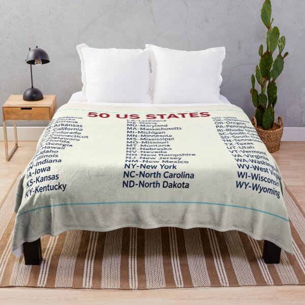 Item preview, US States in Alphabetical Order Chart with Abbreviations designed and sold by sadedream.