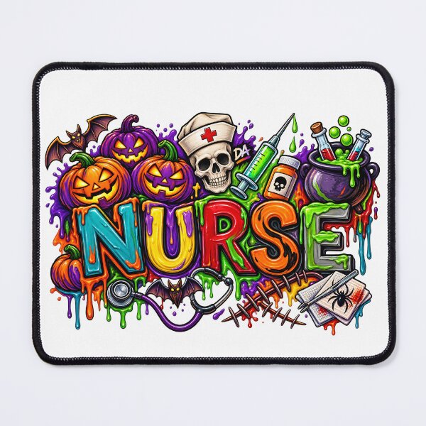 Item preview, Nurse Halloween Slime Skull Pumpkins Graffit Art designed and sold by DesignArtist.ia.