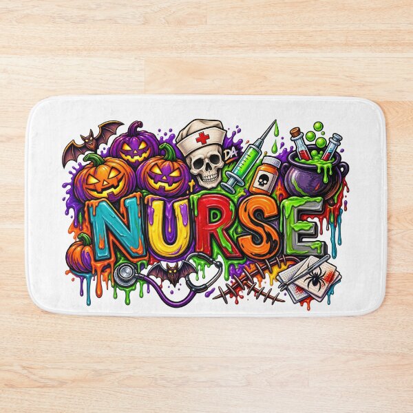 Item preview, Nurse Halloween Slime Skull Pumpkins Graffit Art designed and sold by DesignArtist.ia.