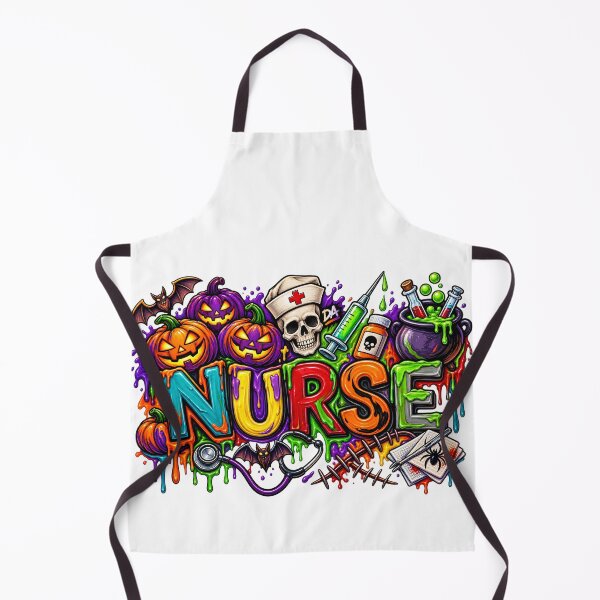 Item preview, Nurse Halloween Slime Skull Pumpkins Graffit Art designed and sold by DesignArtist.ia.