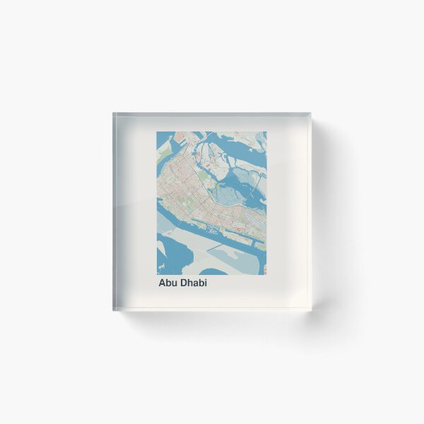 Item preview, Abu Dhabi Minimalistic Map Art designed and sold by MapsNerd.