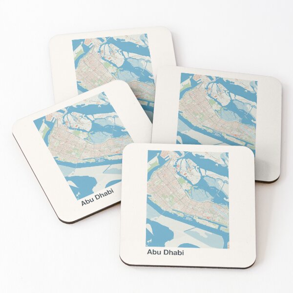 Item preview, Abu Dhabi Minimalistic Map Art designed and sold by MapsNerd.