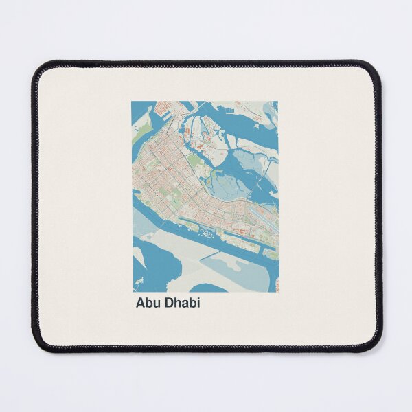 Item preview, Abu Dhabi Minimalistic Map Art designed and sold by MapsNerd.