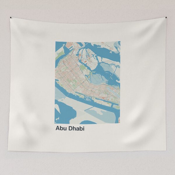 Item preview, Abu Dhabi Minimalistic Map Art designed and sold by MapsNerd.