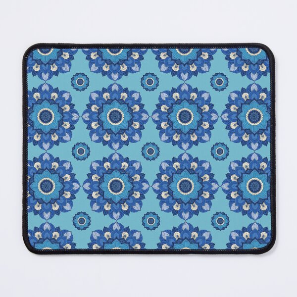 Item preview, Blue Floral Mandala Pattern – Intricate Ornamental Boho Flower Design designed and sold by Mousy17.