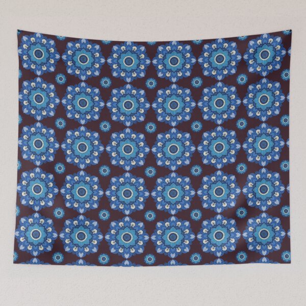 Item preview, Blue Floral Mandala Pattern – Intricate Ornamental Boho Flower Design designed and sold by Mousy17.