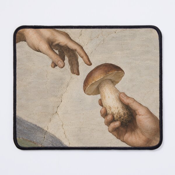 Item preview, The Creation of Porcini, Mushroom Art Parody T-Shirt designed and sold by wildlifethings.