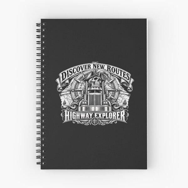 Item preview, Discover New Routes | Highway Explorer | Skeleton Captain Semi Truck Art designed and sold by NomadForge.