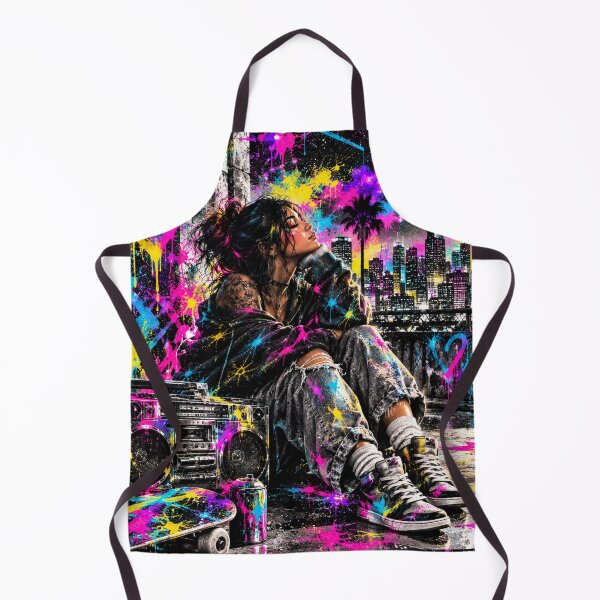 Item preview, Neon Street Dreams - Urban Graffiti Girl designed and sold by Personiq Kaleido.