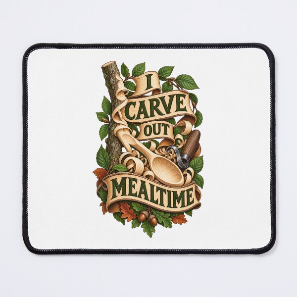 Item preview, Carve Out Mealtime Greenwood Spoon Ar designed and sold by UrbanCanvvas.