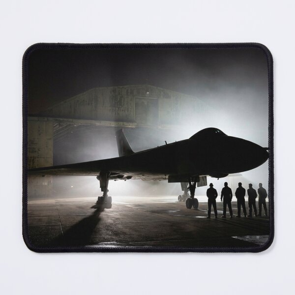 Item preview, RAF Vulcan Foggy Hangar Night Illustration designed and sold by Airpower Art.