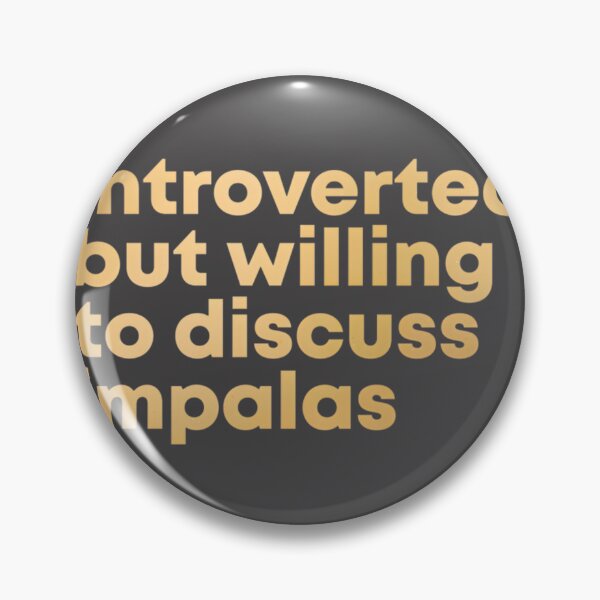Item preview, Introverted Yet Passionate About Impalas Gold Minimalist Design by DuxDesign designed and sold by MidasMitty.