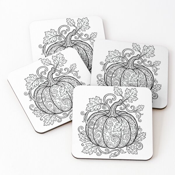 Item preview, Minimalist Autumn Heirloom Pumpkin Line Art designed and sold by seunghus.