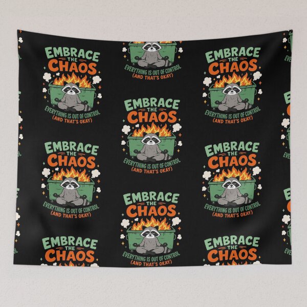 Item preview, Raccoon Embrace The Chaos Dumpster Humor designed and sold by wrestletoys.