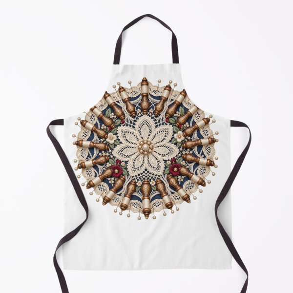 Item preview, Heirloom Bobbin Lace Floral Medallion designed and sold by UrbanCanvvas.