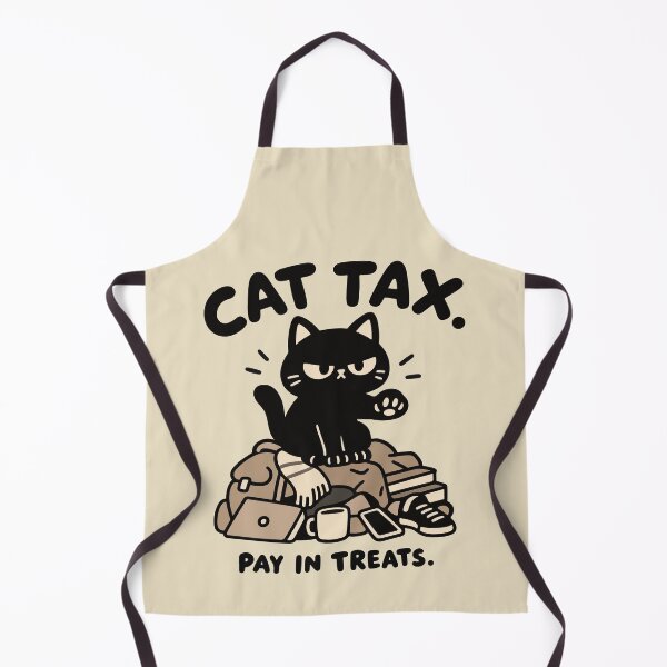 Item preview, Cat Tax Pay in Treats – Funny Black Cat Design designed and sold by MewMade.