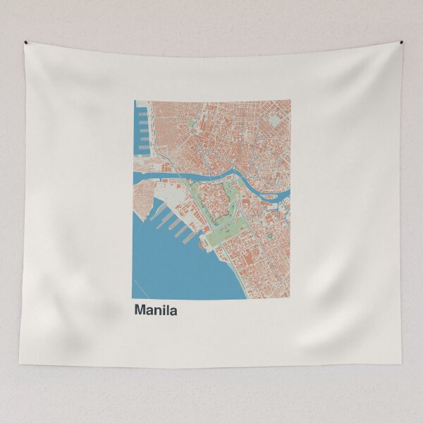 Item preview, Manila Minimalistic Map Art designed and sold by MapsNerd.